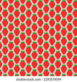 Strawberries hand drawn seamless pattern background
