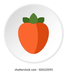 Strawberries icon. Flat illustration of strawberries vector icon for web