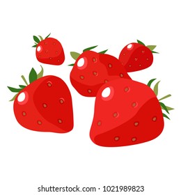 A lot of strawberries illustration.