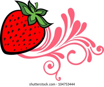 Strawberries isolated on White background. Vector illustration
