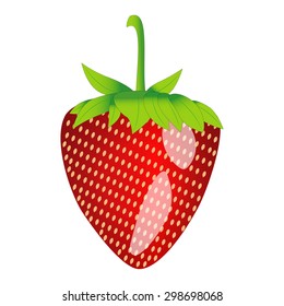 strawberries isolated on a white background