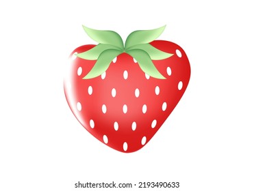 fresas con técnica de malla sobre fondo blanco
