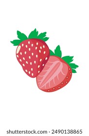 Strawberries on a light background