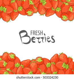 strawberries on white background