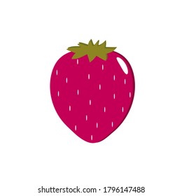 Strawberries on a white background. Berry. Illustration.