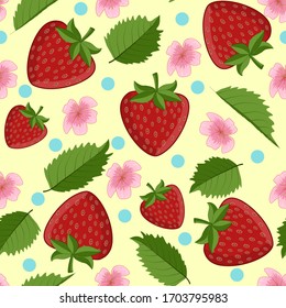Pólizas de fresas sin soldadura con puntos de polka floral