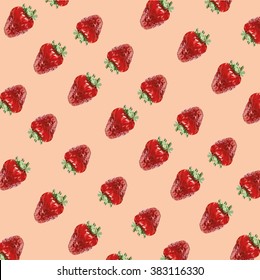 Strawberries print.