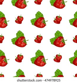  Strawberries seamless hand drawn vector pattern. summer food fruit strawberry seamless pattern. Sweet red healthy nature berry fresh strawberry pattern dessert organic graphic ripe.