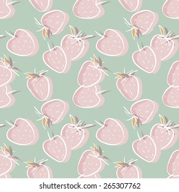 Strawberries seamless pattern