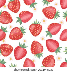 El fondo de las fresas es transparente. Patrón de fresa.