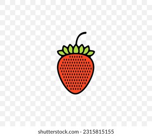 Strawberries, strawberry, wild strawberry, plant and food, colored graphic design. Berry, berries, fruit and meal, agriculture and agricultural, vector design and illustration