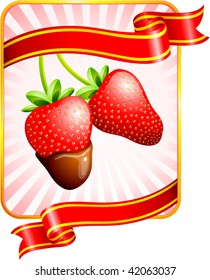 Strawberries Valentine's Day Background