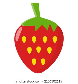 Ilustración gráfica vectorial de fresas sobre fondo blanco. postre natural, orgánico dulce, berry fresca
