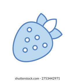 Strawberries vector icon stock illustration