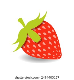  Erdbeeren Vektorgrafik.Erdbeeren-Symbol und geschnittene Erdbeere auf weißem Hintergrund