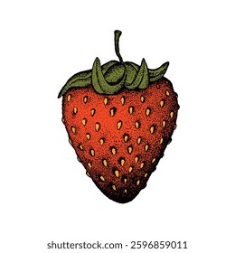 Strawberries, wild strawberries, fruits. Ripe sweet berries. Сlipart desing. Strawberries silhouette vector illustration. Natural delicious fresh ripe tasty fruit. Food concept.