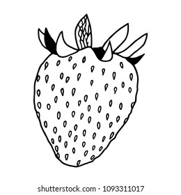 Similar Images, Stock Photos & Vectors of Strawberry Outline - Vector ...