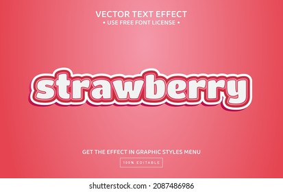 Strawberry 3D Editable Text Effect