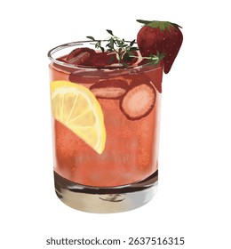 Strawberry ade juice drink dessert
