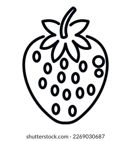 Strawberry allergy icon outline vector. Season plant. Sick patient