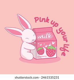 Strawberry Animal Drink Graphic Design