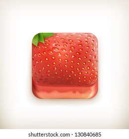 Strawberry app icon, vector