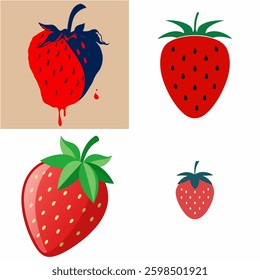 strawberry art berry summer set
