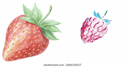 strawberry art berry summer set