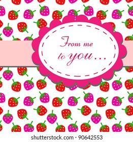 Strawberry background card/invitation