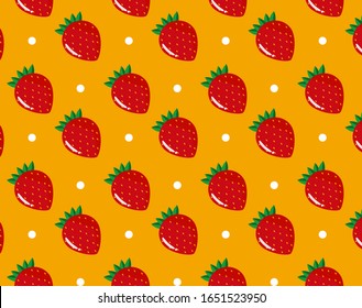 Strawberry background image, seamless pattern