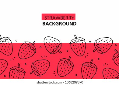 Strawberry background. isolated on white background