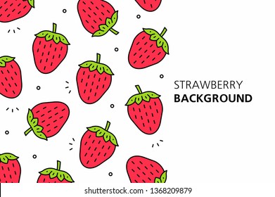 Strawberry background. isolated on white background