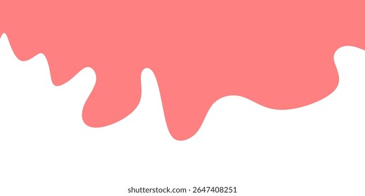 fundo de morango de cartaz moderno, respingos dinâmicos e gotas. Ilustração vetorial em um estilo plano de minimalismo