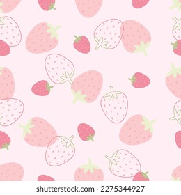 strawberry background Seamless vector patterns in cartoon style. design used for fabric, newborn apparel, textiles, and wallpaper
vector illustrations