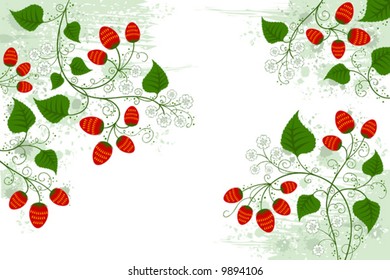 Strawberry background, vector