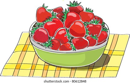 Strawberry in a basket