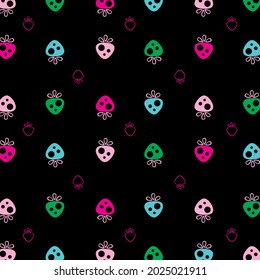 Strawberry bee can be used for wallpaper, background, fabric printing, ornaments for various needs and everything related to it