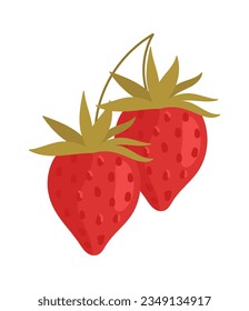 Strawberry Berries Icon Vector Illustration