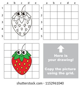 Strawberry Berry, the educational game with simple game level. Copy the picture.