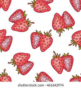 strawberry berry food color pattern