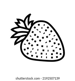 strawberry berry line icon vector. strawberry berry sign. isolated contour symbol black illustration