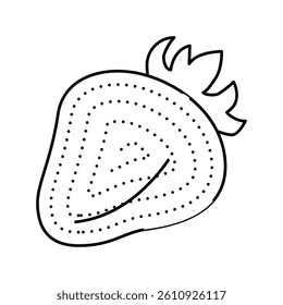 strawberry berry line icon vector. strawberry berry sign. isolated contour symbol black illustration