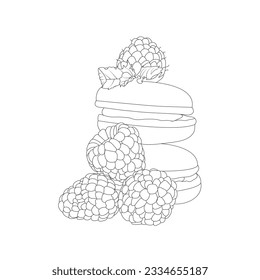 Strawberry Biscuit Art Coloring Page