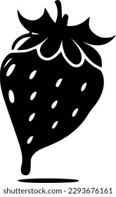 Strawberry | Black and White Vector illustration
