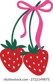 Diseño de Ilustración vectorial de arco de fresa