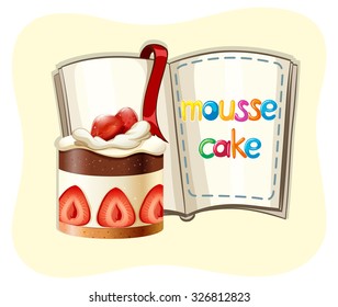 Strawberry cake and a book illustration