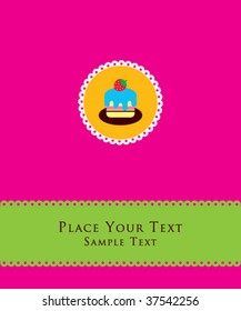strawberry cake card