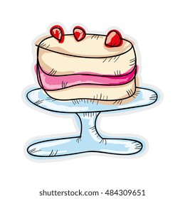 strawberry cake dessert