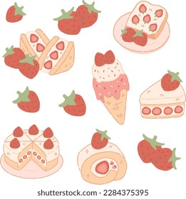 strawberry cake strawberry fruit cake