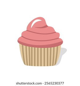 Strawberry cake. Strawberry ice. Dessert food. Sweet food. Bakery.